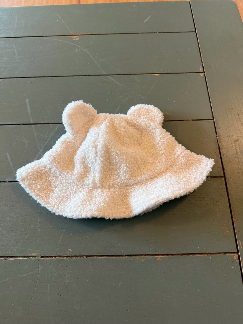 Carter's Cream Sherpa Teddy Ear Bucket Hat
